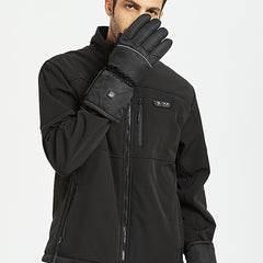 Elektrische, winddichte Laufhandschuhe mit Touchscreen – verstellbare, warme Thermo-Sporthandschuhe aus Fleece für Damen und Herren