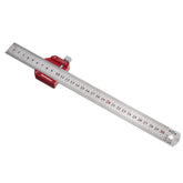 "Adjustable 12" Line Scribe Ruler for Woodworking - 45 & 90 Degree Stainless Steel Tool"
