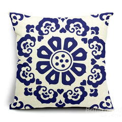 Blue and White Porcelain Pillowcase - Elegant Pillow Case Design