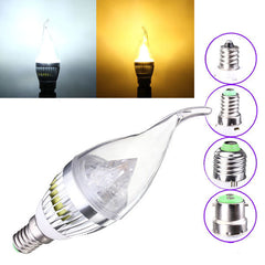 Dimmable 4.5W LED Candle Light Bulb, 220V, Silver Cover