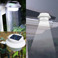 Super Bright 3 LED Solar Fence & Gutter Light - Outdoor Yard Aisle Panel Lamp