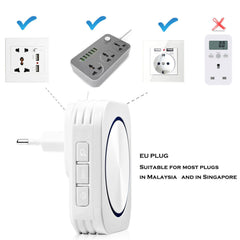 Energieautarke kabellose Türklingel mit Nachtlicht, keine Batterie, wasserdicht, 150 m Reichweite, weißes Klingelsignal
