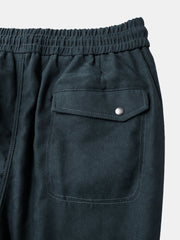 Einfarbige, knöchellange Freizeithose für Herren mit Gesäßtaschen
