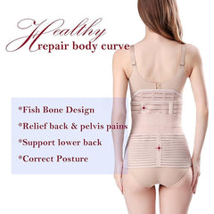 3-in-1 Postpartum Support Belt - Recovery Girdle for Belly, Waist & Pelvis Slimming