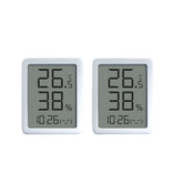2PCS Miaomiaoce E-ink LCD Thermometer Hygrometer Clock - Large Digital Display, Temperature & Humidity Sensor