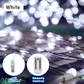 5 m lange Lichterkette mit 50 LEDs – Feenhafte Nachtdekoration für Feiertage, Weihnachten, Hochzeit