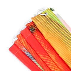 71" Multicolor Animal Feather Polyester Shower Curtain with 12 Hooks