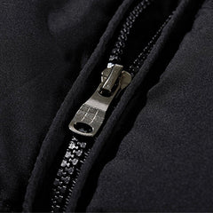 Men's Thick Warm Sleeveless Padded Vest, Stand Collar, Plus Size M-4XL