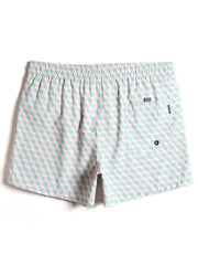 Schnelltrocknende Strandshorts mit Geo-Print und Kordelzug für Herren