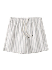 Gemütliche, gestreifte, schnelltrocknende Loungewear-Shorts mit Kordelzug für Herren