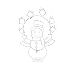 Lustiger animierter Lichterrahmen mit Schneeballschlacht – Weihnachtsdekoration für den Garten im Freien, leuchtendes Schild für Feiertagspartys