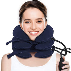 Adjustable Cervical Neck Traction Device for Pain Relief, Inflatable Neck Stretcher & Pillow