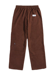Einfarbige Cargohose für Herren mit mehreren Taschen und mittlerer Taille sowie Kordelzug