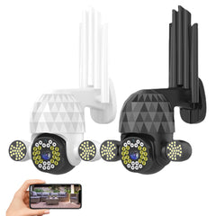 3MP HD PTZ WiFi IP-Kamera, Nachtsicht, H.265, IP66 wasserdicht, 360-Grad-Panorama, Bewegungserkennung, 5-facher Zoom