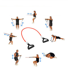 20 Pfund elastisches Zugseil für Yoga, Fitness, Pilates, Brusterweiterung und Muskelwiderstandstrainingsbänder