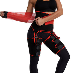 3-in-1-Trimmergürtel für Taille und Oberschenkel, Po-Lifter, schlankmachender Body Shaper für Frauen – Taillentrainer zur Gewichtsabnahme