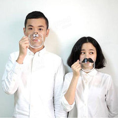 Handgefertigter, temperaturbeständiger Cartoon-Glasbecher - Transparenter Wasserbecher mit Katzen- und Schweinenasenmuster