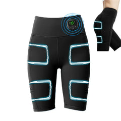 EMS Muscle Stimulator Massage Pants, Intelligent Slimming Yoga Shorts, USB Charged