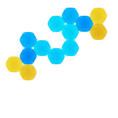 Hexagons WiFi Smart LED-Licht-Set – DIY-Nachtlampe, Sprach- und App-Steuerung, 16 Millionen Farben, HomeKit-, Alexa- und Google Home-kompatibel