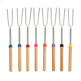 Ausziehbare Grillspieße mit Holzgriff – Smores-Set für die Feuerstelle