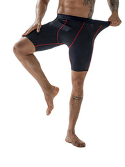 Schnelltrocknende, elastische, schmale Passform, mittelhohe Taille, atmungsaktive Fitness-Shorts für Herren mit Taschen