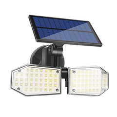 Outdoor Motion Sensor LED Solar Light, 78LED/130COB, Waterproof Security Wall Lamp for Garden and Street, Three Modes