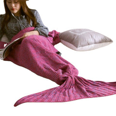 Aus Garn gestrickte Meerjungfrauenschwanz-Decken – warme, weiche Fasern für Zuhause, das Büro, als Schlafsack oder Bettunterlage