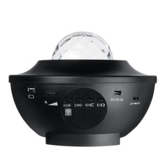 Mehrfarbige rotierende LED-Sternennachtlicht-Projektorlampe mit Bluetooth-Musik und Fernbedienung