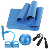 4-teiliges Yoga-Set für Anfänger: Rutschfester Pilates-Ball, Springseil, Widerstandsband, Yogamatten – Fitness-Tools für zu Hause