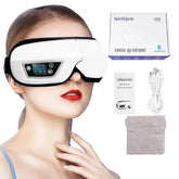 Foldable Eye Massager with Heat, Vibration, Airbag Pressure, Bluetooth Music - Relieves Fatigue