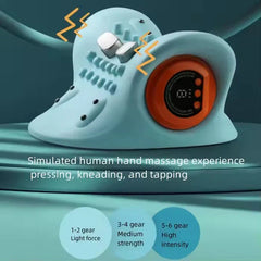 Heated Electric Cervical Neck Massager Pillow with Acupoint Massage for Pain Relief and Neck Stretching