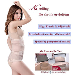 3-in-1 Postpartum Support Belt - Recovery Girdle for Belly, Waist & Pelvis Slimming