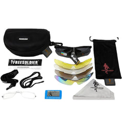 Taktische polarisierte Sonnenbrille für Herren: kugelsicher, myopiefreundlich zum Angeln, Camping, Wandern, Radfahren