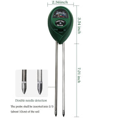 3-in-1 Soil pH Meter for Garden Plants, Flowers - Moisture & Sunlight Tester