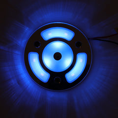 100 mm dimmbare LED-Leseleuchte mit Touch-Dimmerschalter, Blau und Warmweiß, Tag-/Nacht-Autodachlampe für Wohnwagen, 10–30 V