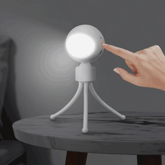 Nachtlicht mit intelligenter akustooptischer Steuerung – 3200 K Farbe, Aufladen über USB, 360 Grad verstellbar, wiederaufladbare Lesetischlampe