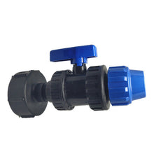 Anschlussstück für Wassertanks mit 1/4 Zoll (0,64 cm), 25 mm, Kunststoff-Montagewerkzeug mit Messingventil, Gartenhahn-Adapter