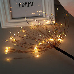 Nachtlicht mit Löwenzahn-Feuerwerk und 100 LEDs – Stromversorgung über USB für Garten, Hochzeit, Party, Weihnachtsdekoration
