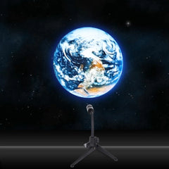 LED-Himmelsnachtlichtprojektor: 360 Grad drehbar, über USB wiederaufladbar, Mond- und Erdprojektionslampe