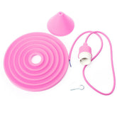 Bunte Silikon Klapp Lampenschirm E27 Lampe Halter Anhänger Lichter für DIY Decke Licht Home Decor