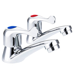 2pcs Thicken & Lengthen Bathroom Sink Taps Lever Basin Kitchen Mixer Tap