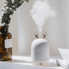 Cute White Deer/Pink Rabbit 220ML USB Humidifier Air Purifier with Colorful Light for Home, Office, Car