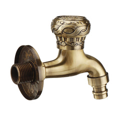 1/2" Kupfer-Wandhahn, Einzelgriff, für Waschmaschine, Wischbecken, Garten, Badezimmerwaschbecken, Unisex