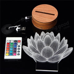 3D-LED-Schreibtischlampe mit Farbwechsel – ferngesteuertes USB-Nachtlicht aus Acryl, perfektes Weihnachtsgeschenk