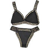 Wendbares handgefertigtes Strick-Bikini-Set für Damen – Sexy Bademode mit niedriger Taille