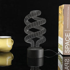3D-Tornado-Illusion-LED-Schreibtischlampe – USB, Nachtlampe mit 7 Farbwechseln