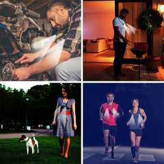 Über USB wiederaufladbare LED-Buchleuchte - Dreifach verstellbare, tragbare Leselampe mit Tastensteuerung zum Lesen bei Nacht