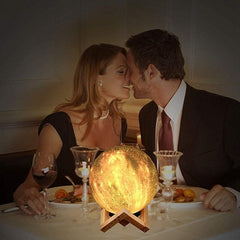 3D-LED-Mondlampe-Nachtlicht – 16/7 Farben, Touch-Schalter und Fernbedienung