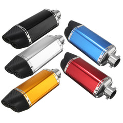 38-51 mm Doppel-Auspuffschalldämpfer mit Luftauslass für Motorräder - Kohlenstoff-Edelstahl