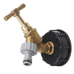 Gold 1/2 Zoll Wassertank Adapter Wasserhahn Auslassventil passend für Gartenanschluss